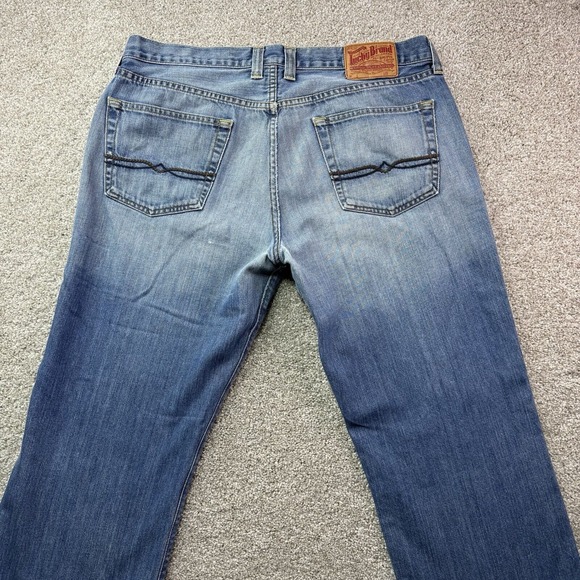 Vintage Lucky Brand Jeans Mens 36x29 Blue Denim Huntington Straight Made in USA - Picture 8 of 16